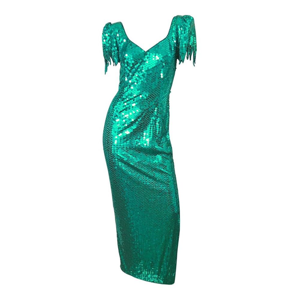 1980s sequin avant garde gown